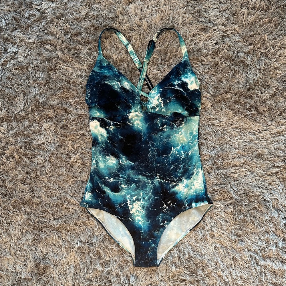 Ocean Blue One Piece Bathing Suit - Torrid